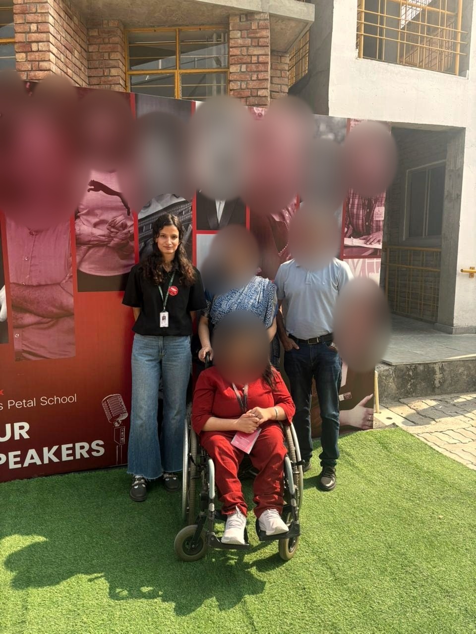 Tamana and colleagues at a TEDx Lotus Petal School event